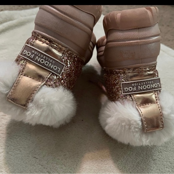 London Fog kids boot size 11 Cold Commander Boots in Pink with glitter Youth 11 - Picture 4 of 6